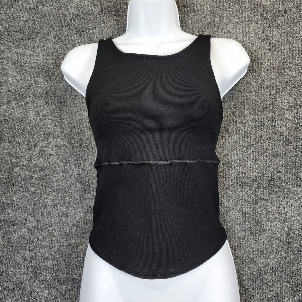 FP Movement Women Ribbed Cutout Athleisure Balletcore Fitted Tank Top Size M NWT